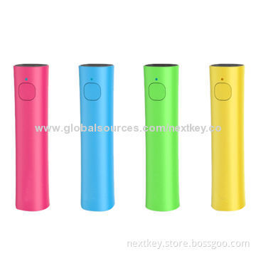 2,600mAh Fashionable Manual Power Banks, Long Standby Time, Different Colors Available